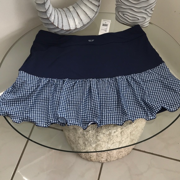 Vineyard Vines Skirt 15” Printed Gingham Sport - Picture 5 of 8